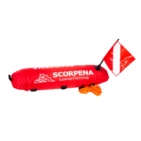 Буй двойной длинный Scorpena B Rubicon (красный)